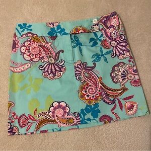 Ralph Lauren Y2K black label floral paisley mini skirt size 8 like new